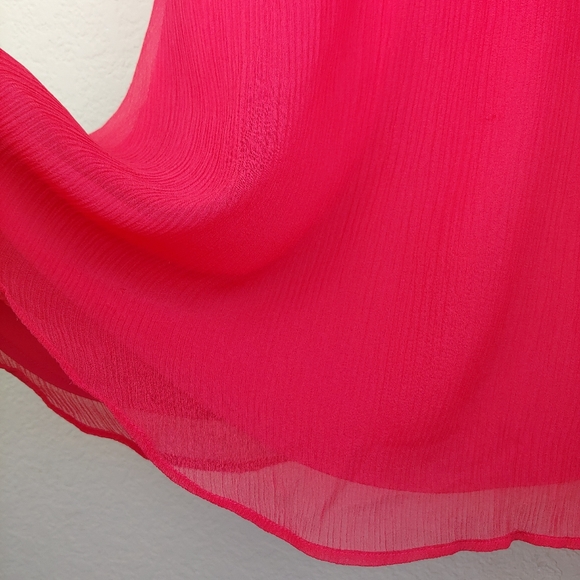 Jcrew Sophia silk dress red coral sleeveless - Picture 5 of 10